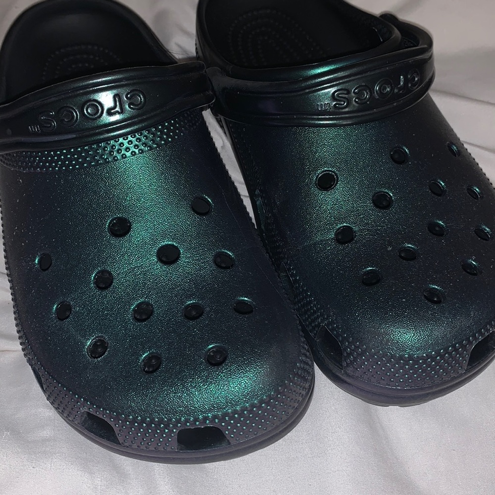 Prismatic Crocs clogs